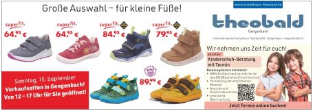 Kinderschuhe vom 12.09.2024